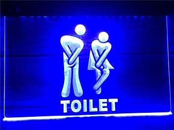 Funny Toilet Entrance Hanging Neon Sign