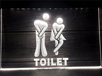 Funny Toilet Entrance Hanging Neon Sign