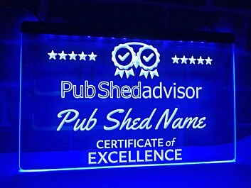 Pub Shed Advisor Personalized Hanging Neon Sign