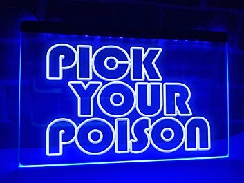 Pick Your Poison LED Neon Hanging Neon Sign
