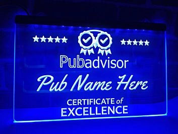Pub Advisor Personalized Hanging Neon Sign