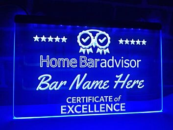 Home Bar Advisor Personalized Hanging Neon Sign