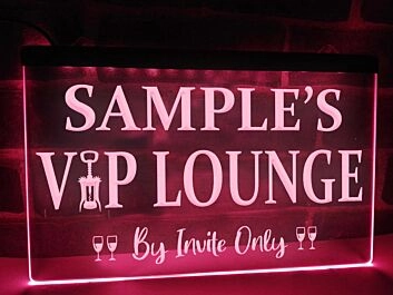 VIP Lounge Personalized Hanging Neon Sign