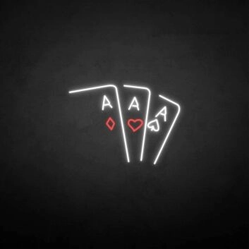 &#39;Playing cards2&#39; neon sign