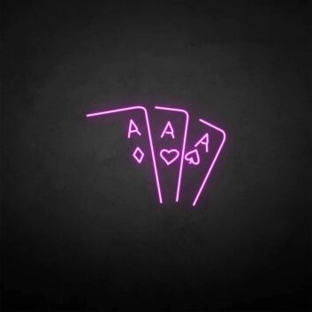&#39;Playing cards2&#39; neon sign