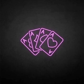 &#39;Playing cards3&#39; neon sign