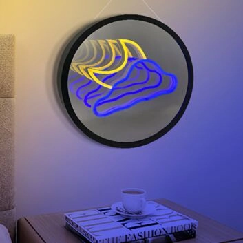 Dreamy Cloud and Moon 3D Mirror Effect