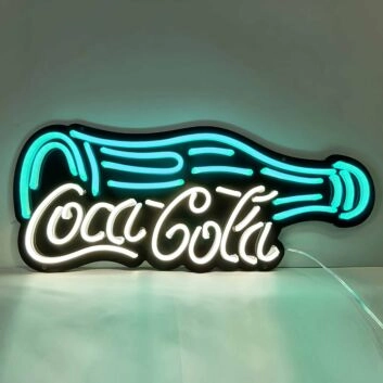 Drink Coke Neon Black Backsplash