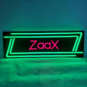 “ZaaX” Character Neon Black Backplate