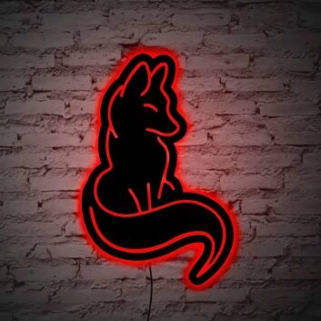 Well Behaved Cat Neon Black Backsplash