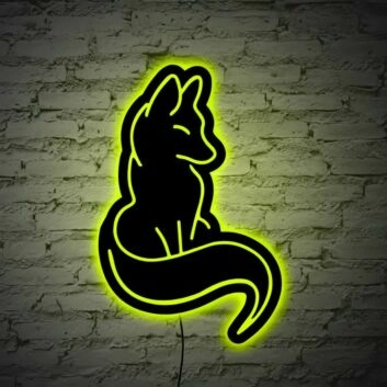 Well Behaved Cat Neon Black Backsplash