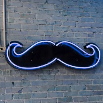 Uncle Beard Neon Black Backsplash