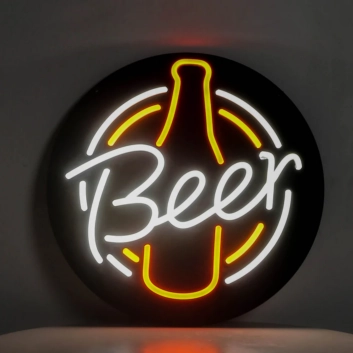 Customize Beer sign for the bar Neon Black Backsplash