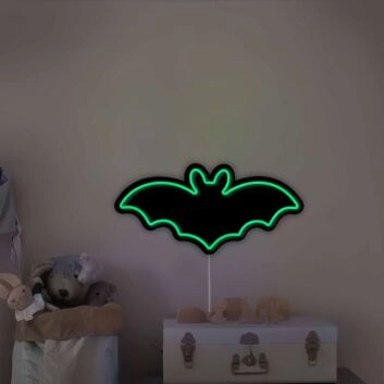 Bat Wall Decor Neon Black Backsplash
