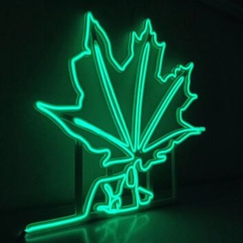 Summer Large Green Leaf Neon Sign