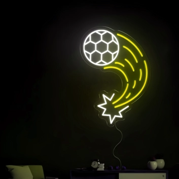 Soccer Ball Trajectory Neon Light