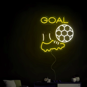 Premium Kicking Soccer Neon Sign