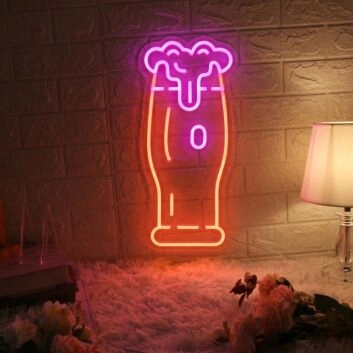 Large Beer Mug Decor Neon Light