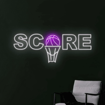 Scoring Basketball Neon Light