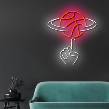 Spinning Basketball Neon Light