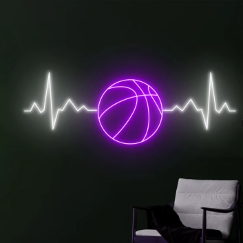 Basketball Heartbeat Neon Light
