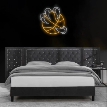 Mystic Claw Holding Basketball Neon Sign