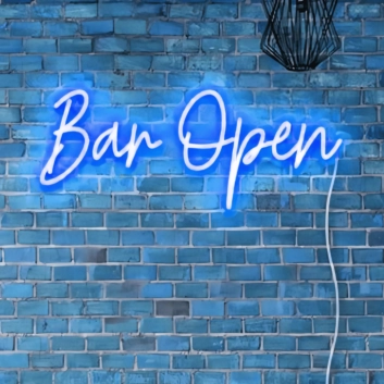 Welcoming Bar Open Neon Light