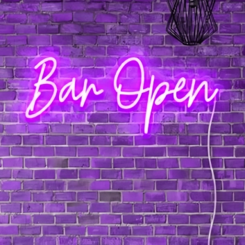 Welcoming Bar Open Neon Light