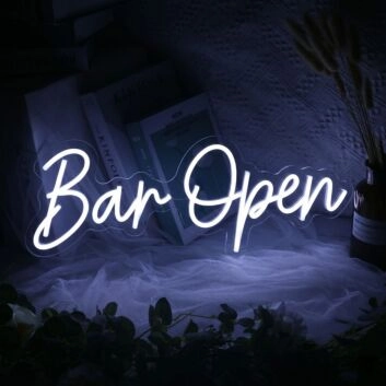 Welcoming Bar Open Neon Light