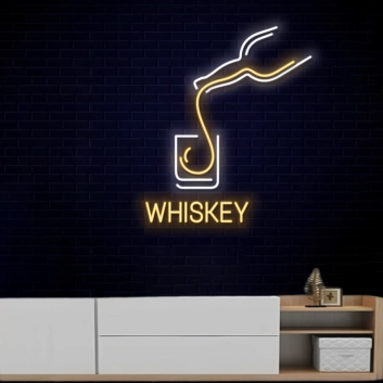 Customize Bold Drink WHISKEY Neon Sign