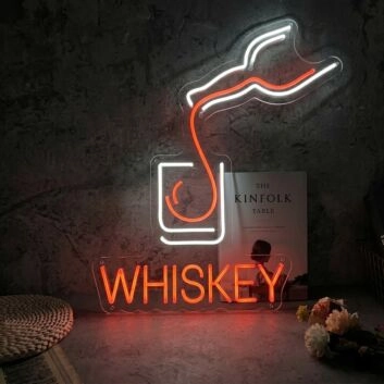 Customize Bold Drink WHISKEY Neon Sign