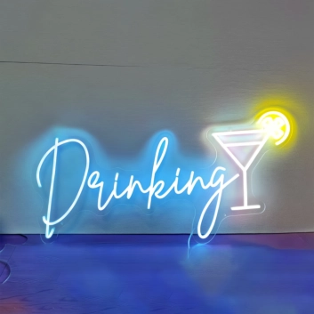Customize Lively Drinking Cocktail Neon Sign