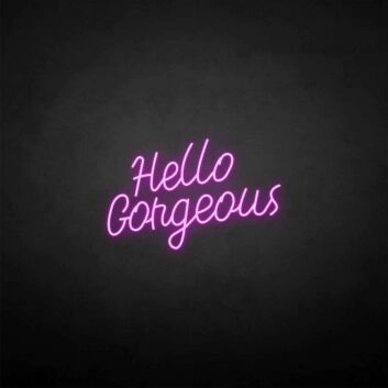 Hello Gorgous2  neon sign