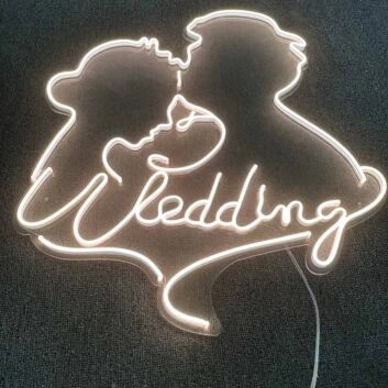 Customize Groom Kissing Bride's Forehead Style 1 Neon Light