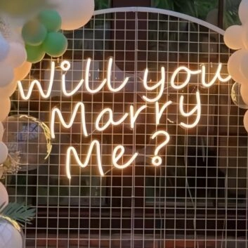 Will You Marry Me Style 2 Proposal Neon Light