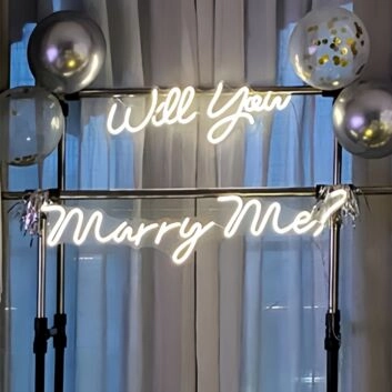 Will You Marry Me Proposal Style 1 Neon Light