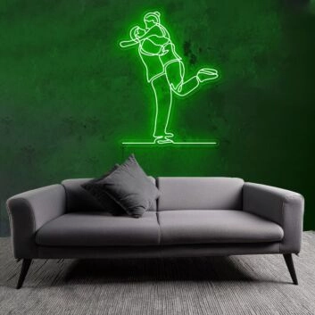 Lovers&#039; Embrace Romantic Wedding Neon Sign