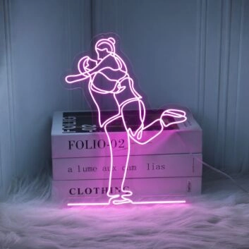 Lovers' Embrace Romantic Wedding Neon Sign