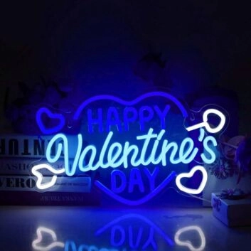 Happy Valentine&#039;s Day Heart Neon Light