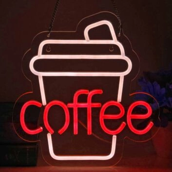 Customize Elegant Coffee Cup Neon Sign