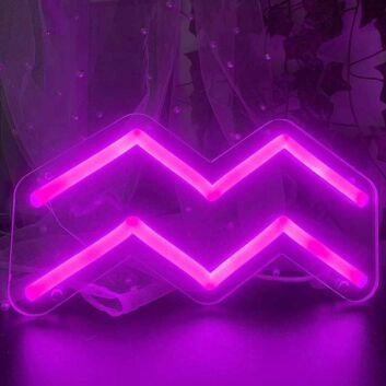 Aquarius Zodiac Sign Neon
