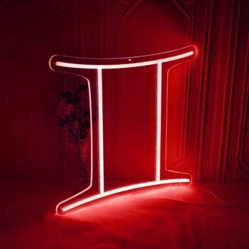 Gemini Zodiac Sign Neon