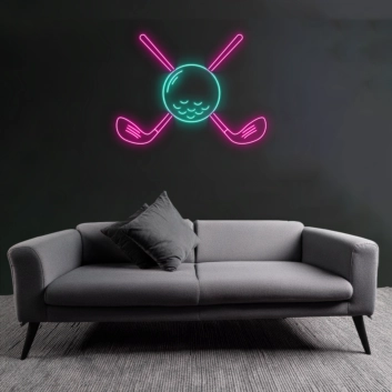Golf Club Set Neon Sign