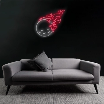 Flaming Golf Ball Neon Sign