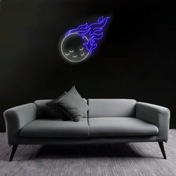 Flaming Golf Ball Neon Sign