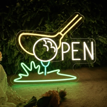 Golf Club Open Neon Sign