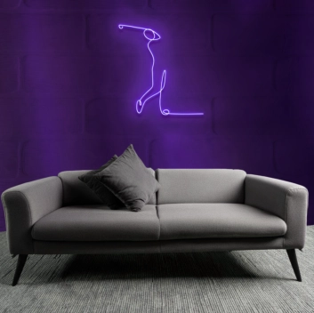Golfing Action Neon Sign
