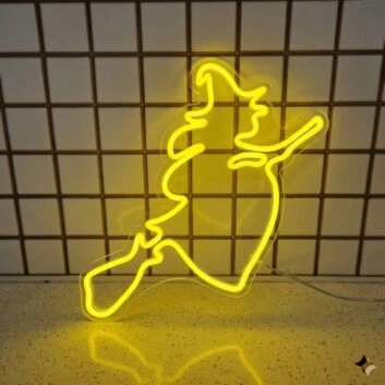 Halloween Flying Ghost Neon Sign