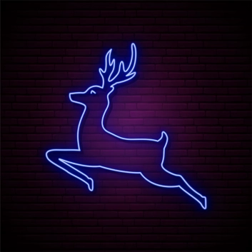 Christmas Reindeer Neon Sign