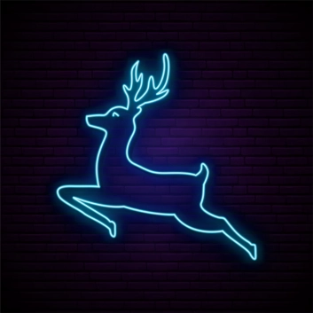 Christmas Reindeer Neon Sign